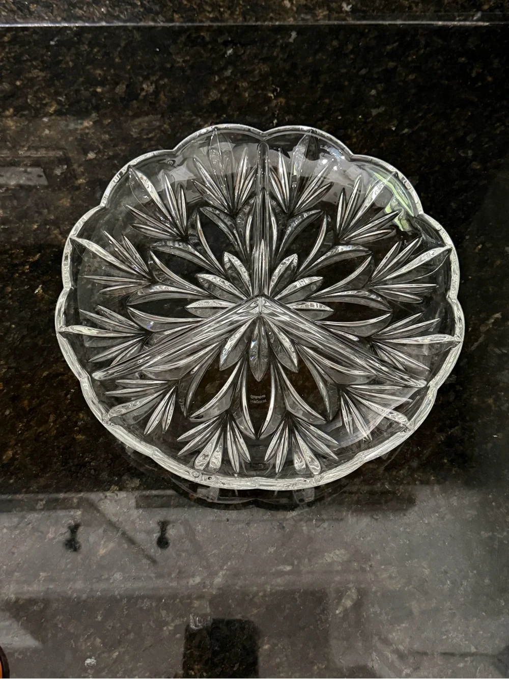 Marquis by Waterford Canterbury Crystal 3-Part Relish Serving Dish